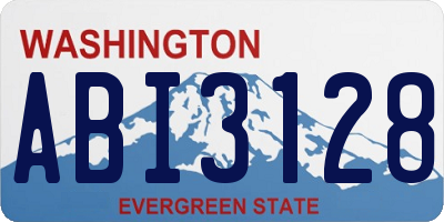 WA license plate ABI3128