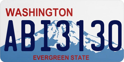 WA license plate ABI3130