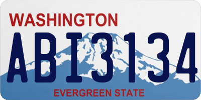 WA license plate ABI3134