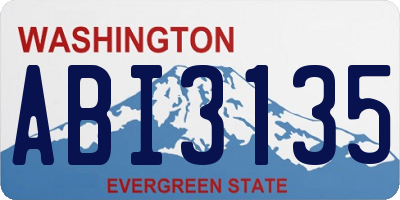 WA license plate ABI3135