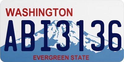 WA license plate ABI3136