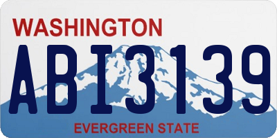 WA license plate ABI3139