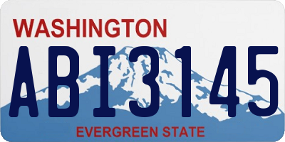 WA license plate ABI3145