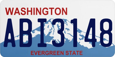 WA license plate ABI3148