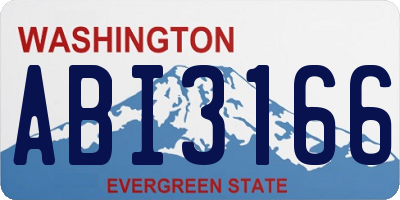 WA license plate ABI3166