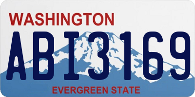 WA license plate ABI3169