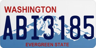 WA license plate ABI3185