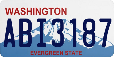 WA license plate ABI3187