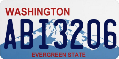WA license plate ABI3206
