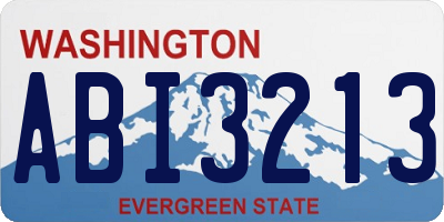 WA license plate ABI3213
