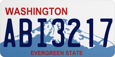 WA license plate ABI3217