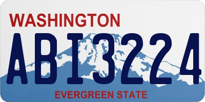 WA license plate ABI3224