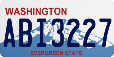WA license plate ABI3227