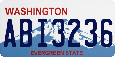 WA license plate ABI3236