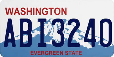 WA license plate ABI3240