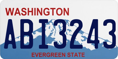 WA license plate ABI3243