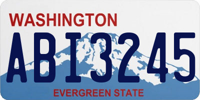 WA license plate ABI3245