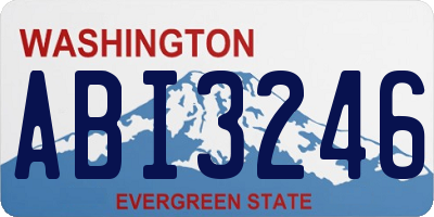 WA license plate ABI3246