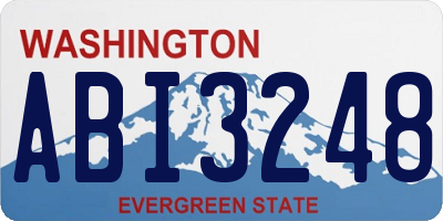 WA license plate ABI3248