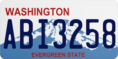 WA license plate ABI3258