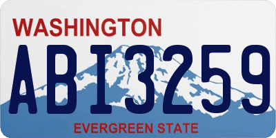WA license plate ABI3259