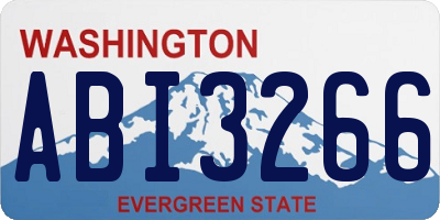 WA license plate ABI3266