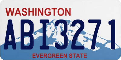 WA license plate ABI3271