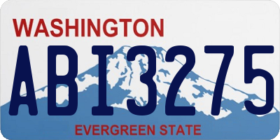 WA license plate ABI3275