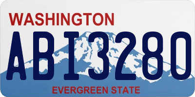 WA license plate ABI3280