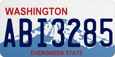 WA license plate ABI3285