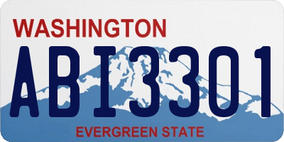 WA license plate ABI3301