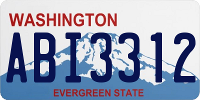 WA license plate ABI3312