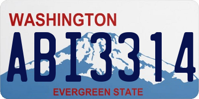 WA license plate ABI3314