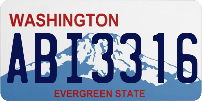 WA license plate ABI3316