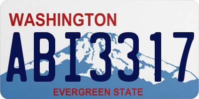 WA license plate ABI3317
