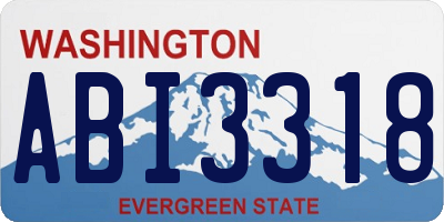 WA license plate ABI3318