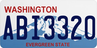 WA license plate ABI3320