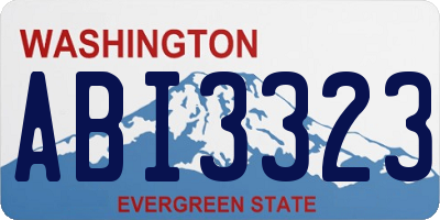 WA license plate ABI3323