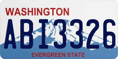 WA license plate ABI3326