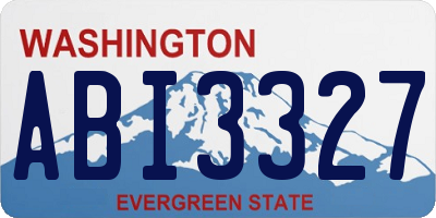 WA license plate ABI3327