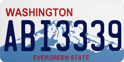 WA license plate ABI3339