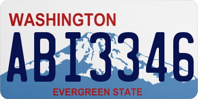 WA license plate ABI3346