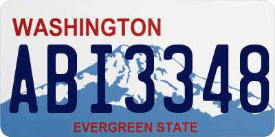 WA license plate ABI3348