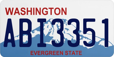 WA license plate ABI3351