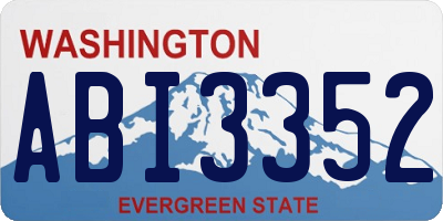 WA license plate ABI3352