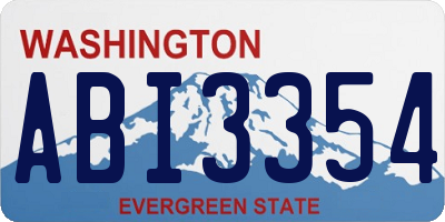 WA license plate ABI3354