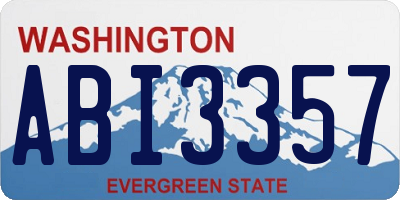 WA license plate ABI3357