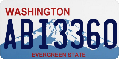 WA license plate ABI3360