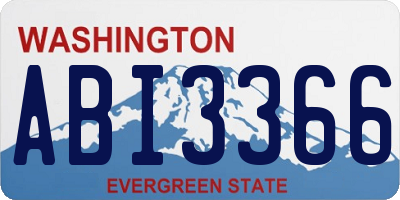 WA license plate ABI3366