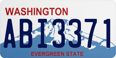 WA license plate ABI3371